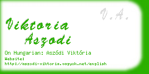 viktoria aszodi business card